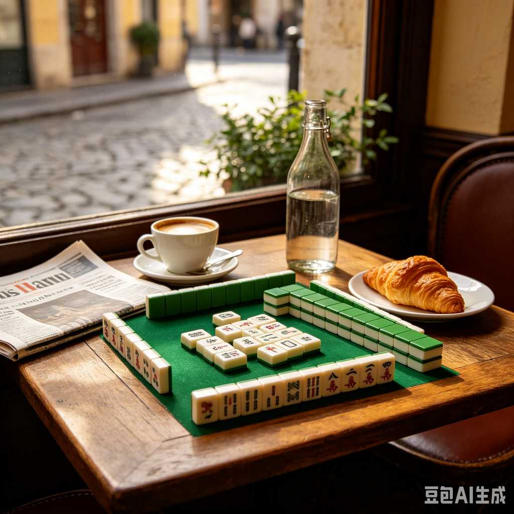artistic mahjong tiles set